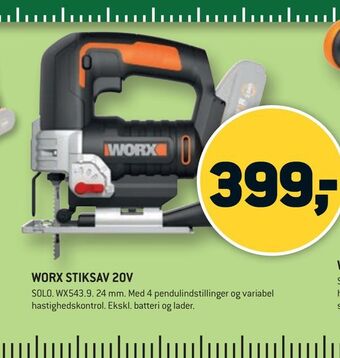 XL-BYG Worx stiksav 20v tilbud