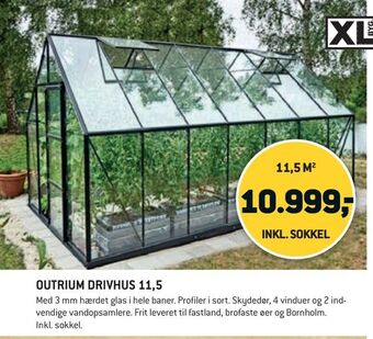XL-BYG OUTRIUM DRIVHUS 11,5 tilbud