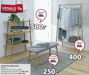 JYSK Vandsted Møbelserie Tøjstativ tilbud