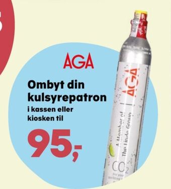 Kvickly Aga kulsyrepatron tilbud