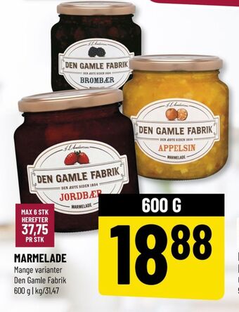Løvbjerg Den gamle fabrik marmelade tilbud