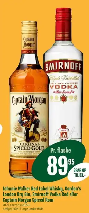 Min Købmand Smirnoff vodka tilbud