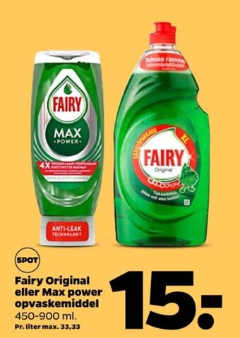 Netto Fairy opvaskemiddel tilbud
