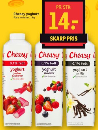 SPAR Cheasy yoghurt vanilje tilbud