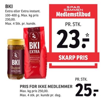 SPAR Extra instant kaffe tilbud