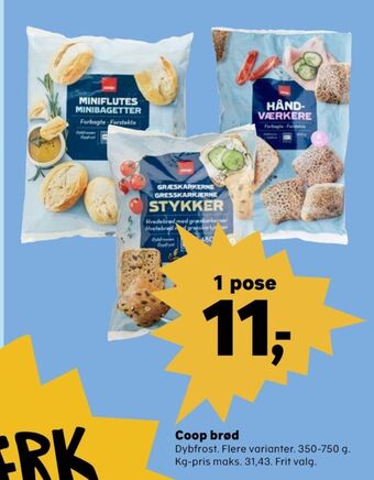 SuperBrugsen Coop rundstykker tilbud