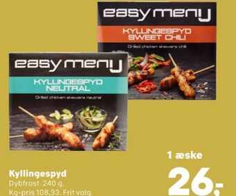 SuperBrugsen Easy meny kyllingespyd tilbud