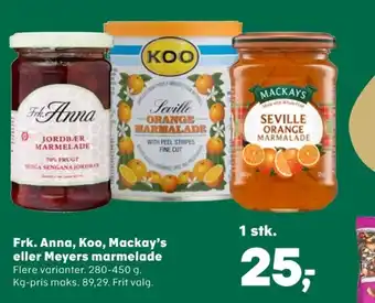 SuperBrugsen Mackays marmelade tilbud