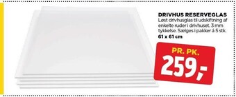 jem & fix Drivhus reserveglas tilbud