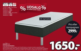 JYSK Dreamzone Plus B20 Boxmadras tilbud