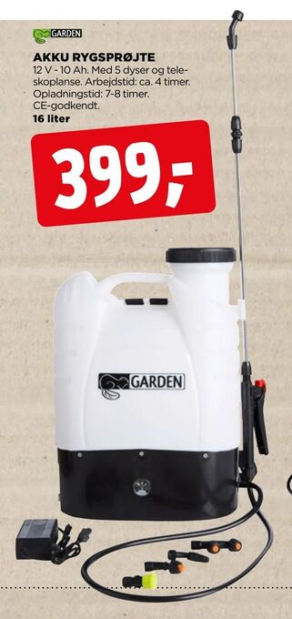 jem & fix Akku rygsprøjte tilbud