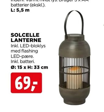 jem & fix Solcelle lanterne tilbud