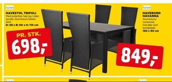jem & fix Havebord havanna tilbud