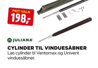 Cylinder til vinduesåbner