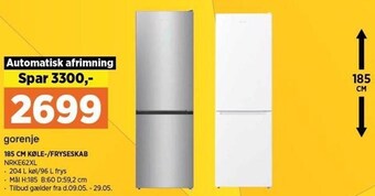 Power Køle-/fryseskab tilbud
