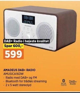 Power Amadeus dab+ radio tilbud