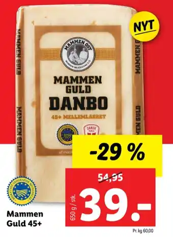 Lidl Mammen skæreost danbo guld tilbud