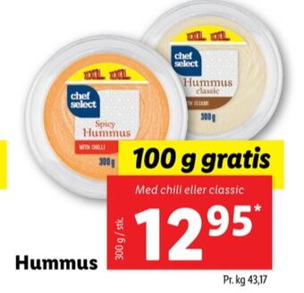 Lidl Chef select hummus tilbud