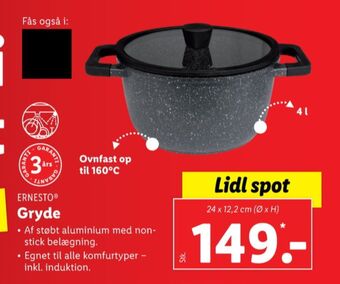 Lidl Ernesto gryde tilbud