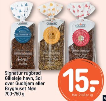 REMA 1000 Signaturbrød sol over gudhjem rugbrød-skiver tilbud
