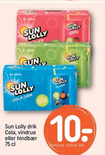 Sun lolly drikkeklar saft