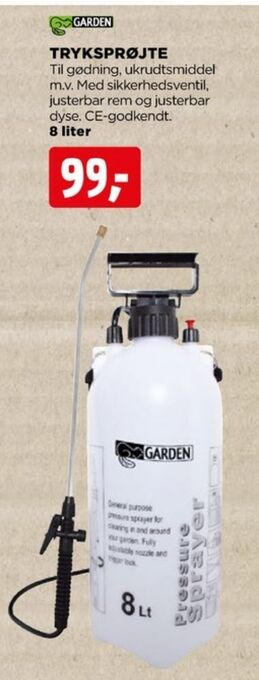 jem & fix Garden tryksprøjte tilbud