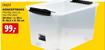 jem & fix Plast1 opbevaringsboks tilbud