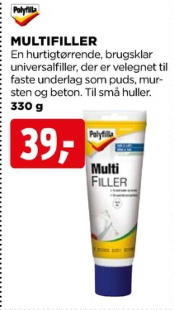 Polyfilla spartelmasse tilbud hos jem & fix