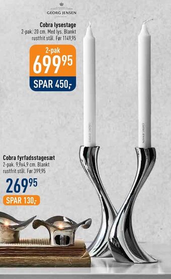 Imerco Cobra lysestage tilbud