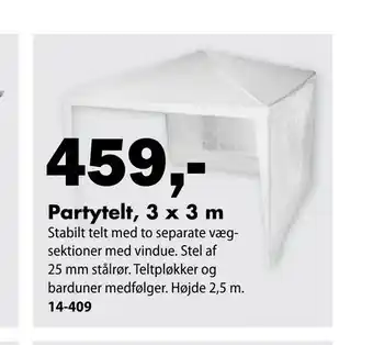 Biltema Partytelt, 3 x 3 m tilbud