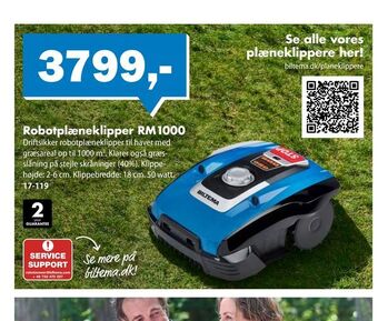 Biltema Robotplæneklipper RM1000 tilbud
