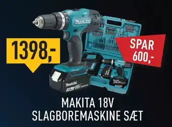 Johannes Fog Makita 18v slagboremaskine sæt tilbud