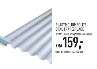 Plastmo jumbolite opal trapezplade