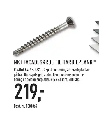 Johannes Fog Nkt facadeskrue til hardieplank ® tilbud