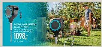 Johannes Fog Gardena haveslangeboks roll-up m turkis tilbud