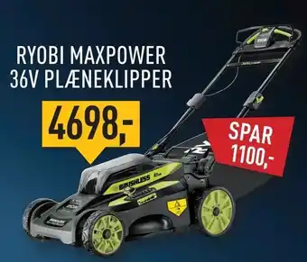 Johannes Fog Ryobi maxpower 36v plæneklipper tilbud