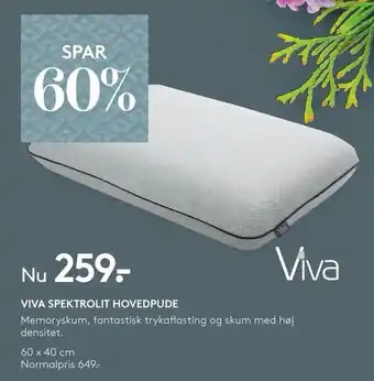 SengeSpecialisten Viva spektrolit hovedpude tilbud