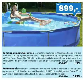Biltema Rund pool med stålramme tilbud