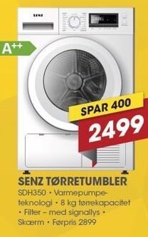 Punkt1 Senz tørretumbler tilbud