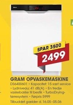 Punkt1 Gram opvaskemaskine tilbud