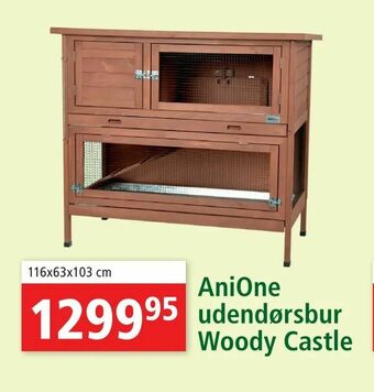 AniOne udendørsbur Woody Castle