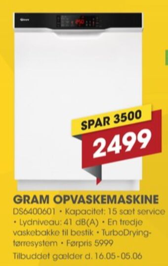 Punkt1 Gram opvaskemaskine tilbud