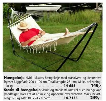 Biltema Stativ til hængekøje tilbud