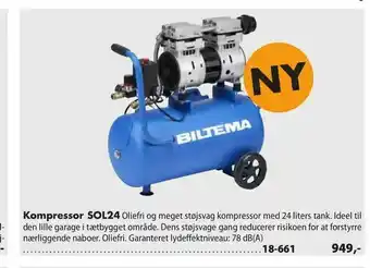 Biltema Kompressor SOL24 tilbud
