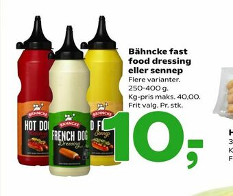 Bähncke fast food dressing eller sennep