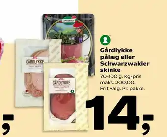 Gårdlykke pålæg eller Schwarzwalder skinke