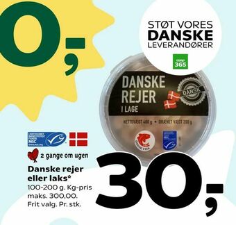 Coop 365 Danske rejer eller laks tilbud