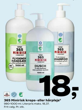 Coop 365 365 Minirisk krops- eller hårpleje tilbud