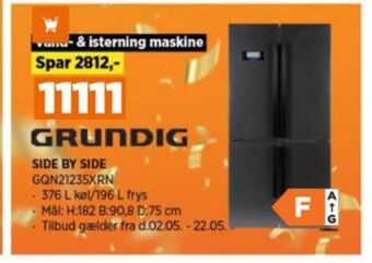 Power Grundig køle/fryseskab tilbud