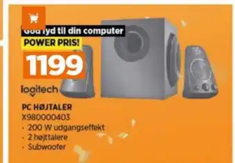 Power Logitech højttaler tilbud